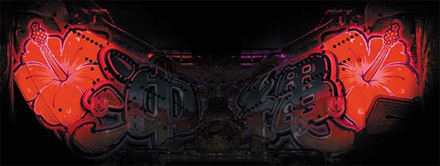 スーパー海物語IN沖縄5（沖海5）・モード共通・ハイビスカスフラッシュ