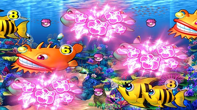 スーパー海物語IN沖縄5（沖海5）・モード共通・チャンス目予告