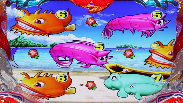 スーパー海物語IN沖縄5（沖海5）・モード共通・リーチ連続予告