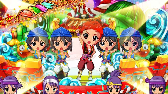 スーパー海物語IN沖縄5（沖海5）・エイサー祭専用リーチ