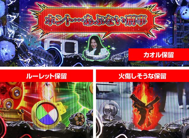 あぶない刑事ぱちんこ・保留変化予告