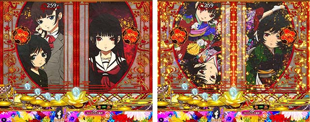 地獄少女覚醒(ぱちんこ地獄少女5)・リーチ後予告