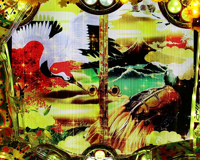 花の慶次漆黒通常時リーチ前＆後予告信頼度（モード共通）・襖ステージチェンジ演出