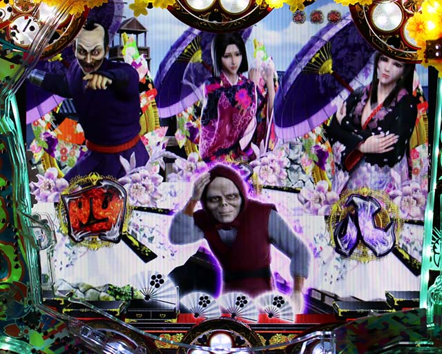 花の慶次漆黒通常時リーチ前＆後予告信頼度（モード共通）・骨時読み演出