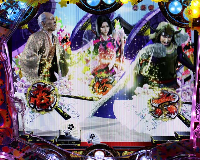 花の慶次漆黒通常時リーチ前＆後予告信頼度（モード共通）・花連続演出