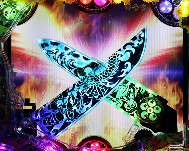 花の慶次漆黒通常時SPロングリーチチャンスアップ＆注目演出信頼度・真・大太刀＆真・皆朱槍役モノ