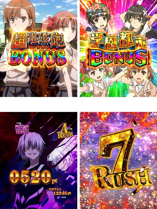 ぱちんこ・とある科学の超電磁砲（レールガン）・大当りの種類