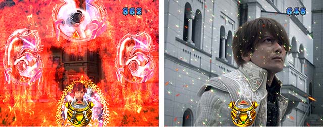 ぱちんこ牙狼月虹ノ旅人・リーチ後予告