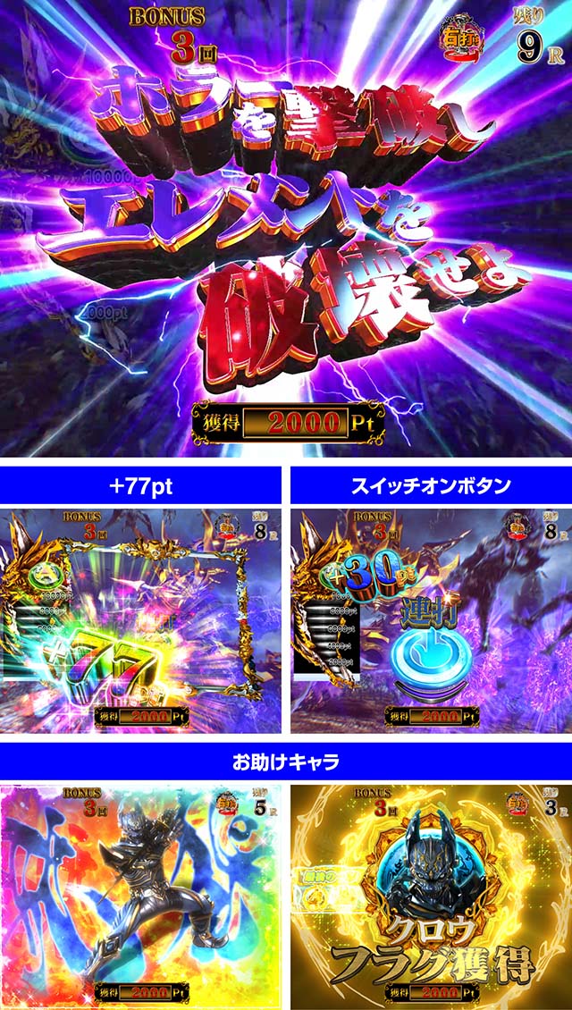 ぱちんこ牙狼月虹ノ旅人・雷牙魔戒CHANCE（心滅BONUS）