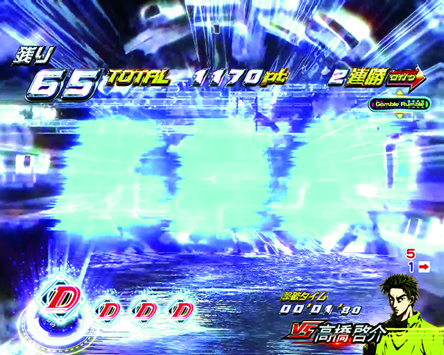 ぱちんこ・頭文字D・最速夢現RUSH中（1〜66回転）・主要演出