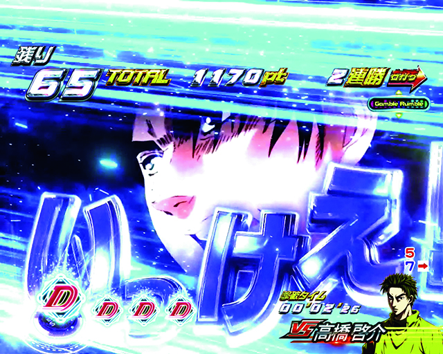 ぱちんこ・頭文字D・最速夢現RUSH中（1〜66回転）・主要演出