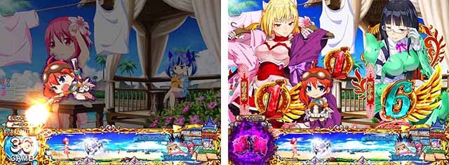 ぱちんこ・シンデレラブレイド・回転数リセットのピンチとなる演出