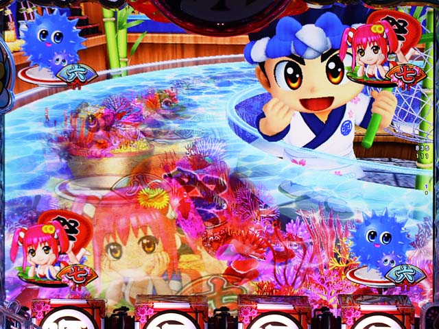 ぱちんこ・元祖大工の源さん2・寿司モード中・主要リーチ