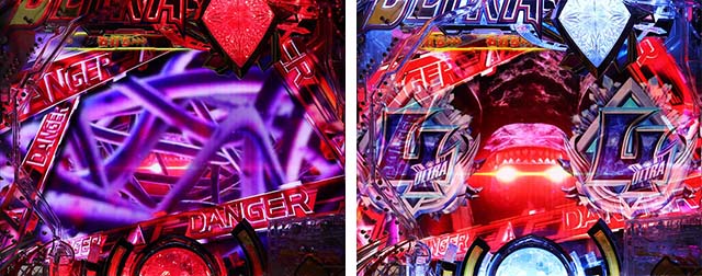 ぱちんこ・ウルトラマンティガ・ウルトラ超光RUSH中・主要演出