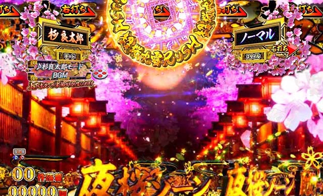 ぱちんこ・新遠山の金さん・［新3モードゾーン］杉良太郎モード