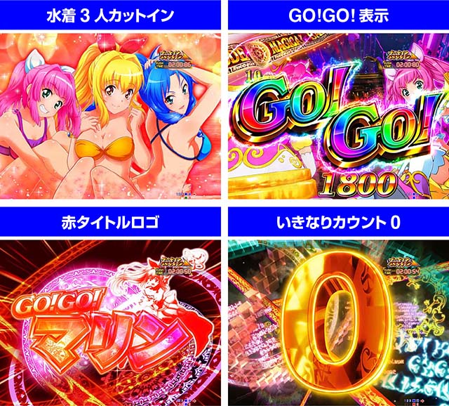 GO!GO!マリン超連撃BATTLE・マジカルバトルモード中・主要演出