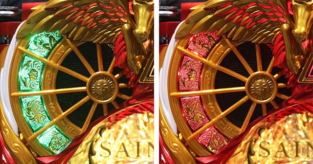 ぱちんこ聖闘士星矢超流星・通常時・大当りの種類