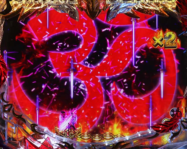 ぱちんこ聖闘士星矢超流星・リーチ前予告