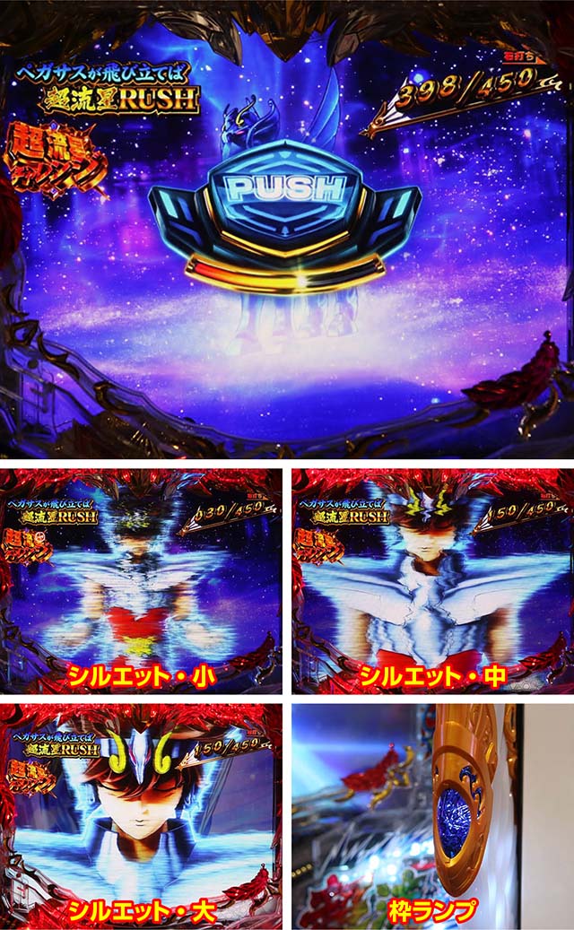 ぱちんこ聖闘士星矢超流星・通常時・大当りの種類