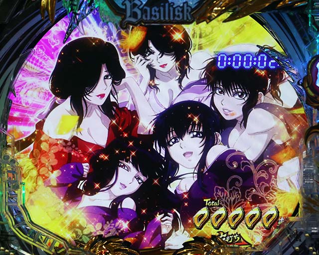 ぱちんこ・真バジリスク～甲賀忍法帖～・真バジリスクタイム（女忍モード）中・主要演出