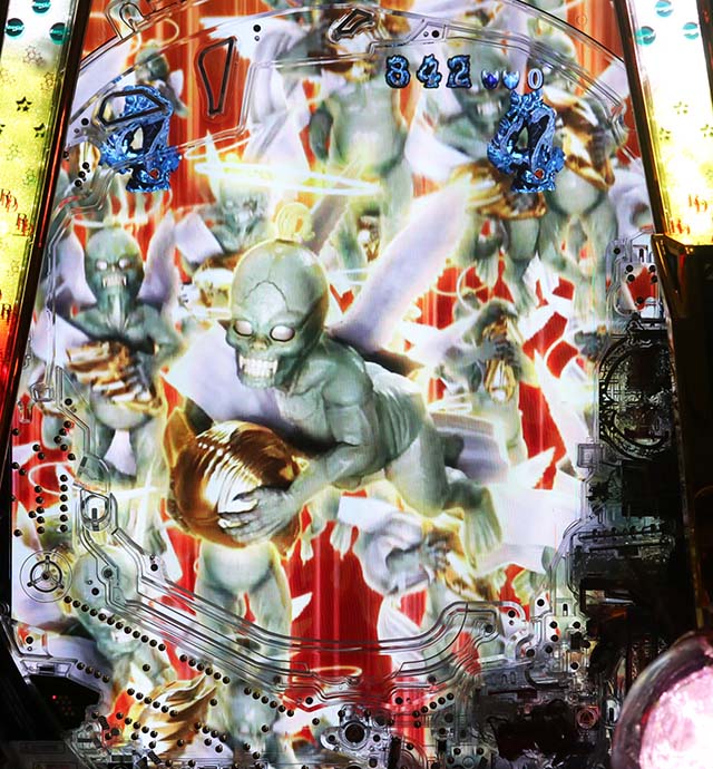 ぱちんこ・牙狼GOLD IMPACT・リーチ後予告