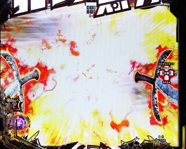 ぱちんこ・真北斗無双4（第4章）・リーチ後予告