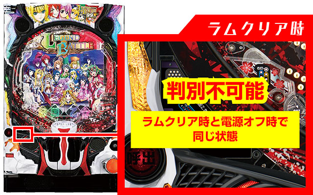 ぱちんこ戦国乙女LEGENDBATTLE（レジェンドバトル）・ラムクリア・ランプ判別