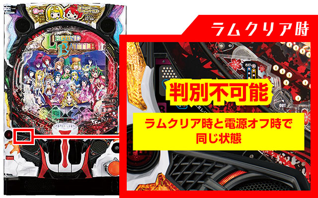 ぱちんこ戦国乙女LEGENDBATTLE（レジェンドバトル）・ラムクリア・ランプ判別