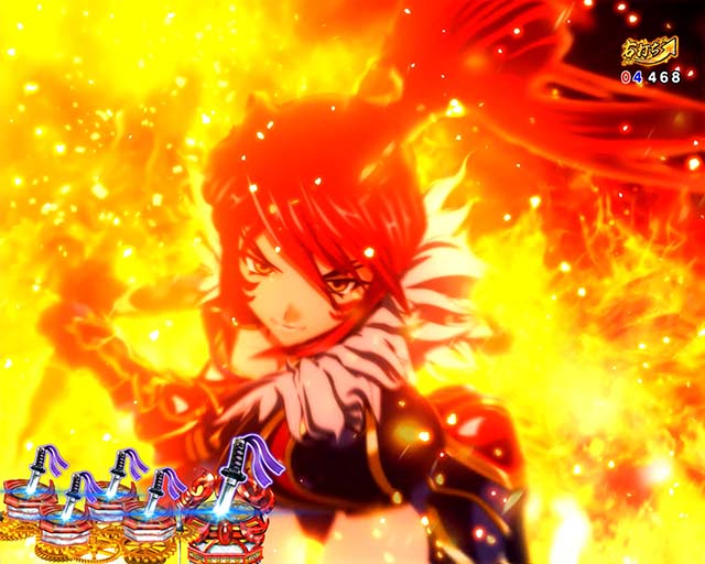 ぱちんこ戦国乙女LEGENDBATTLE（レジェンドバトル）・レジェンドバトル中・主要演出