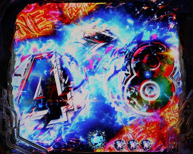 ぱちんこ・北斗の拳9暴凶星・リーチ前予告