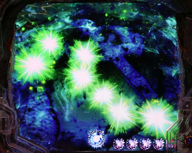 ぱちんこ・北斗の拳9暴凶星・リーチ前予告