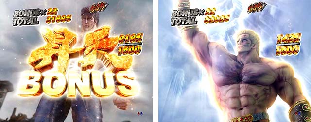 ぱちんこ・北斗の拳9暴凶星・右打ち中・大当りの種類