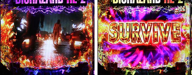 ぱちんこ・バイオハザード RE:2・リーチ前予告