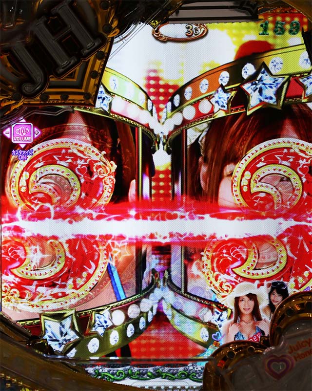 ぱちんこ・ジューシーハニーハーレム・リーチ後予告