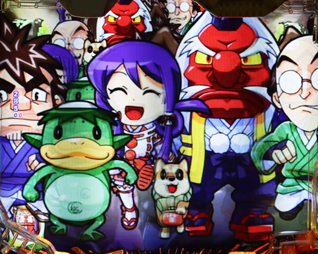 ぱちんこ・やじきた道中記・リーチ後予告