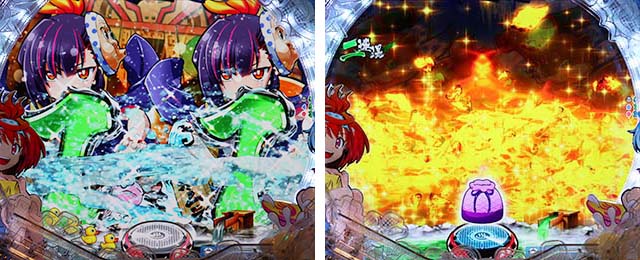 ぱちんこ・スプラッシュスプラッシュ・リーチ後予告