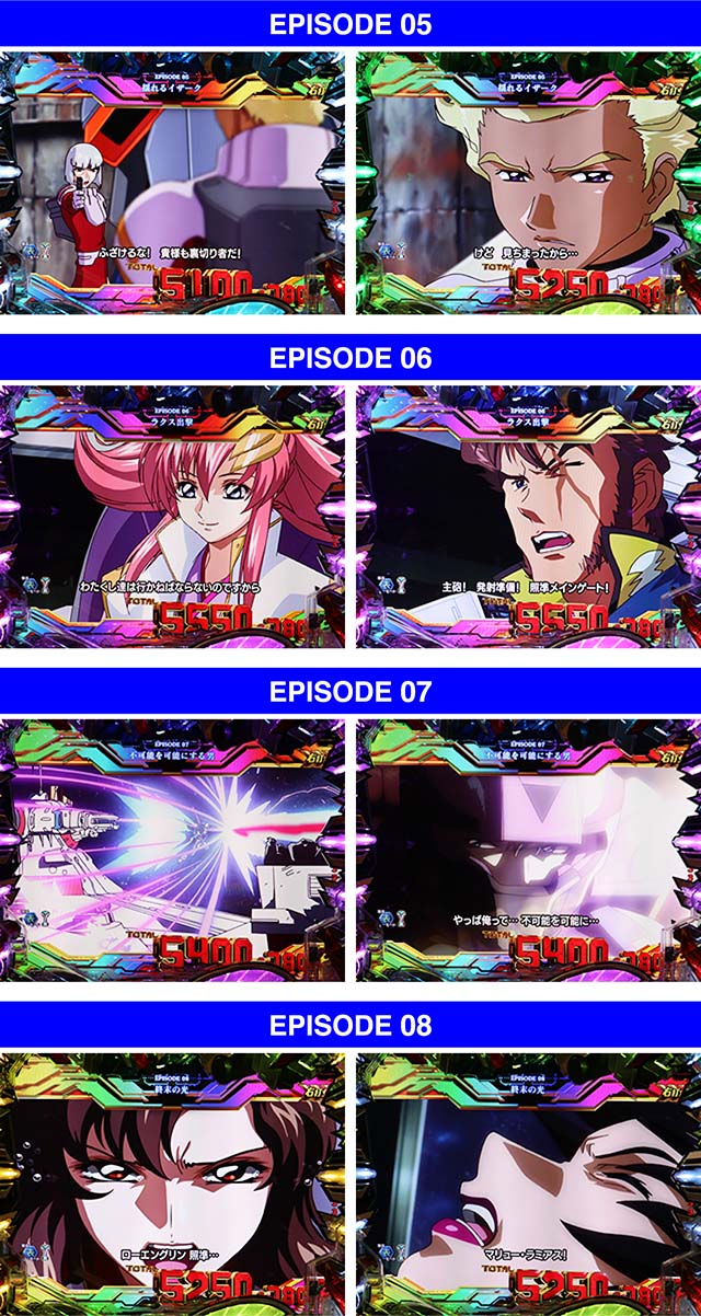 ぱちんこ・機動戦士ガンダムSEED(シード)・エピソード演出