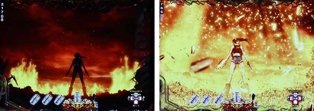 ぱちんこ・ブラックラグーン4・リーチ前予告