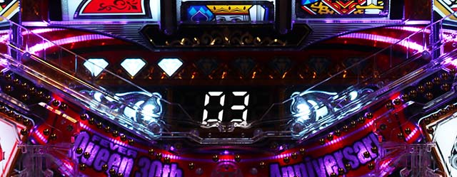 フィーバークィーンⅡ30th（クィーン2）・保留内連チャン演出