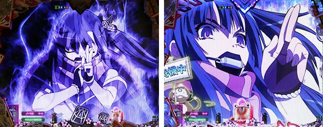 ぱちんこ・百花繚乱・リーチ前予告