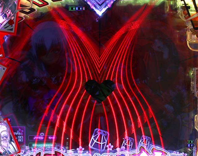 ぱちんこ・百花繚乱・リーチ後予告