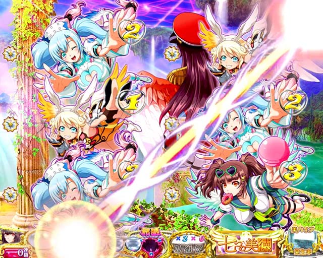 ぱちんこ・七つの美徳・保留変化予告