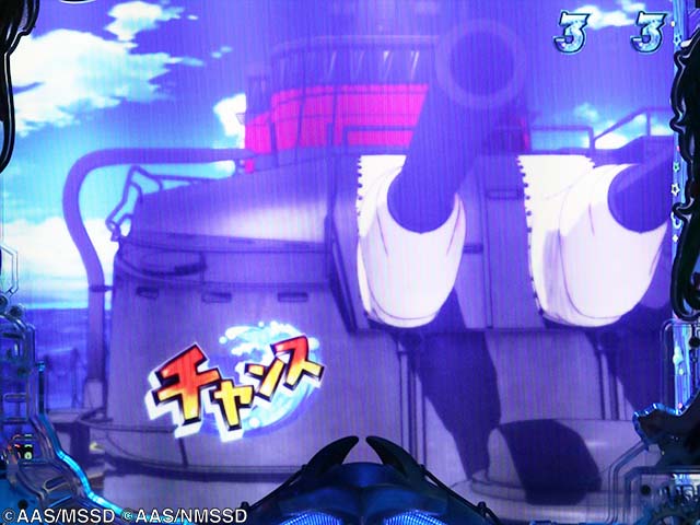 ぱちんこ・ハイスクールフリートオールスター（ハイフリ2）・［元祖モード］リーチ後予告