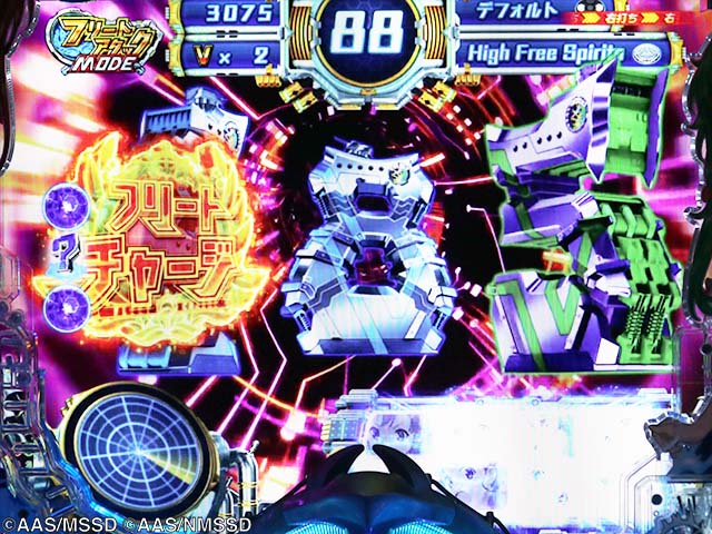 ぱちんこ・ハイスクールフリートオールスター（ハイフリ2）・［フリートアタックモード］主要演出