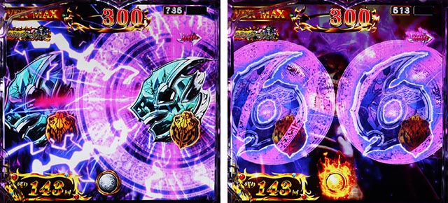 ぱちんこ・LT OVERLORD魔導王光臨（オーバーロード）・当該変動予告