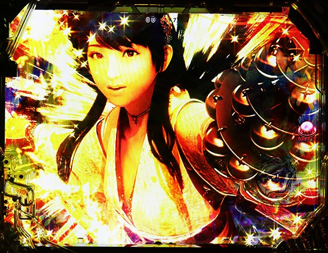 ぱちんこ・真座頭市物語・リーチ後予告