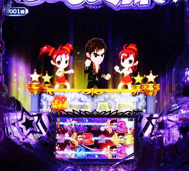 ぱちんこ・GO!GO!郷革命の5・リーチ前予告