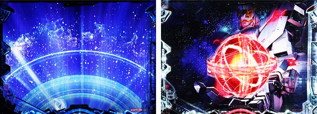 ぱちんこ・機動戦士ガンダムユニコーン再来-白き一角獣と黒き獅子-（ユニコーン2）・保留変化予告