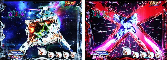 ぱちんこ・機動戦士ガンダムユニコーン再来-白き一角獣と黒き獅子-（ユニコーン2）・［覚醒HYPER］リーチ前予告