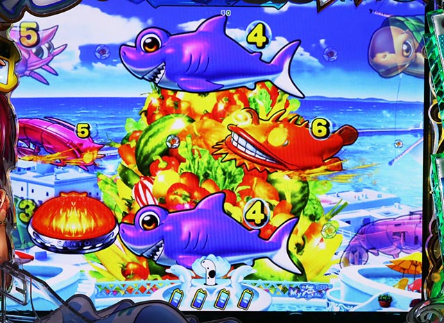 ぱちんこ・スーパー海物語IN地中海2・リーチ中のポイント